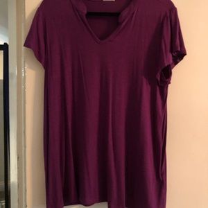 NWT Lularoe Layla Mandarin Split Collar Top NWT Soft Purple